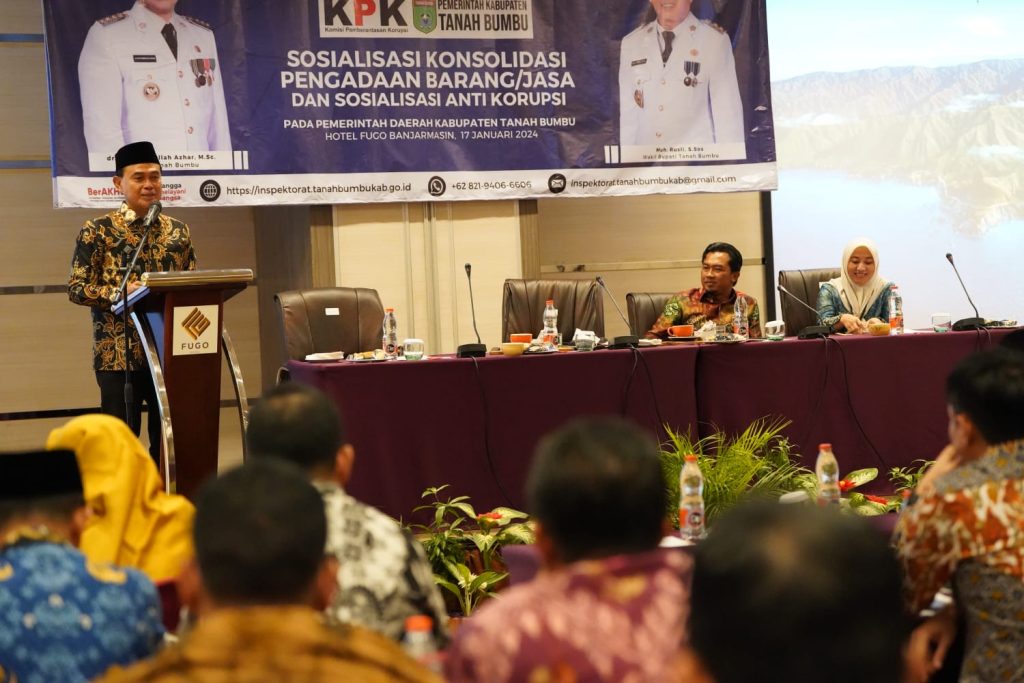 Bupati Abah Zairullah Pimpin Sosialisasi Anti Korupsi untuk Pimpinan SKPD dan Anggota DPRD Tanah Bumbu