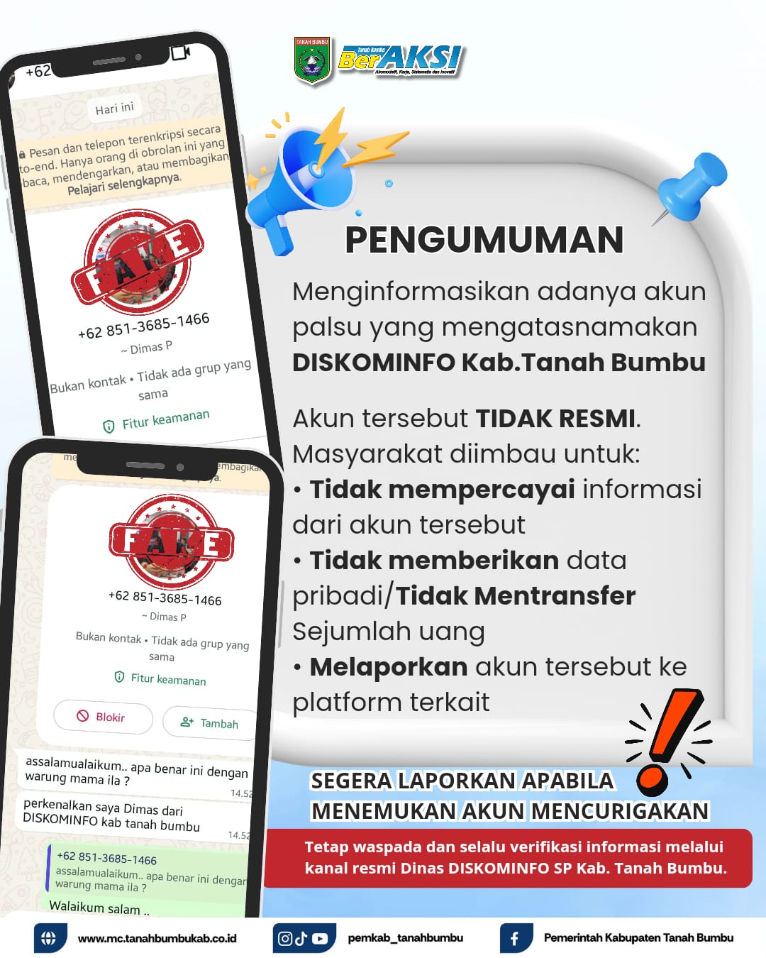 Waspada Modus Penipuan Pesanan Catering di Tanah Bumbu